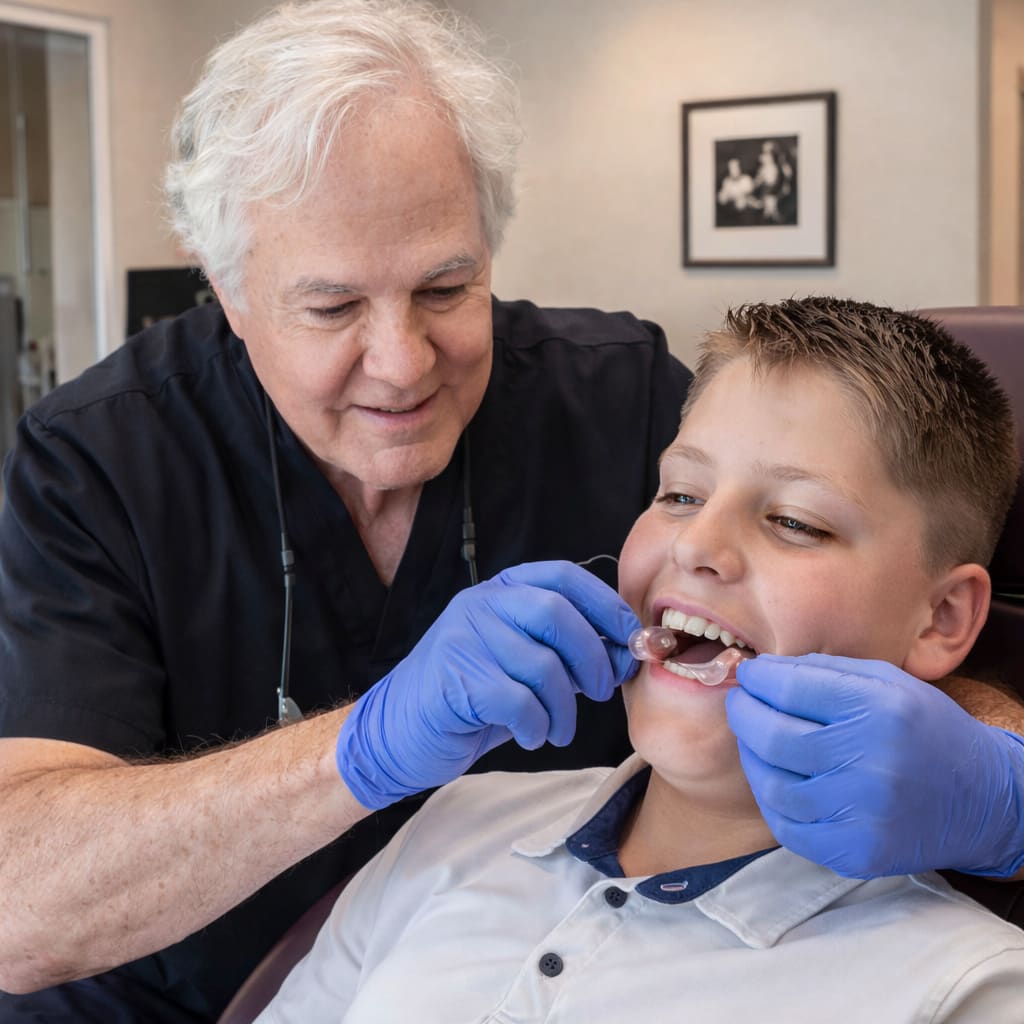 Teens sitting on cement steps watching a friend skateboard and smiling at the park in Folsom