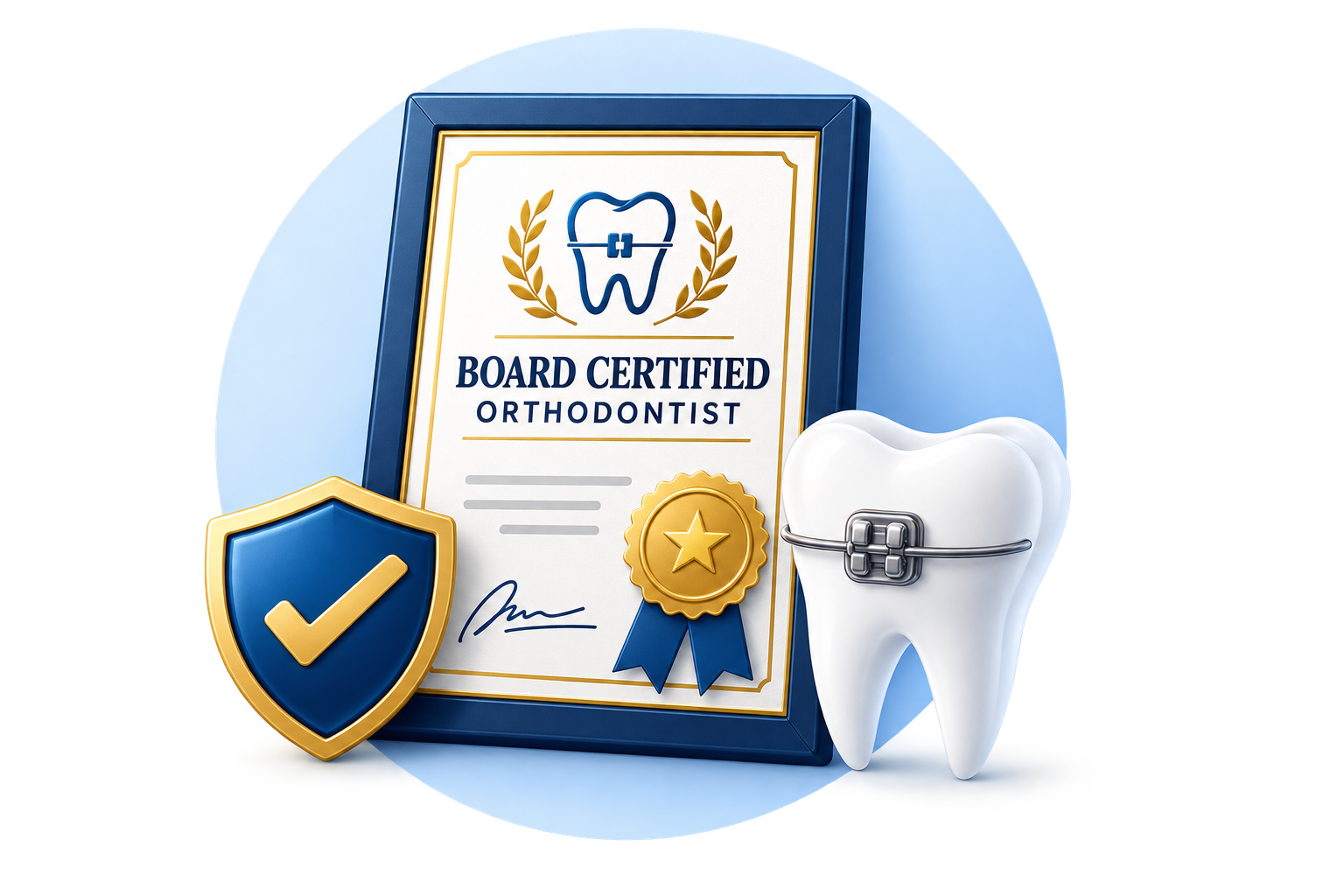 Board Certified Orthodontist Badge